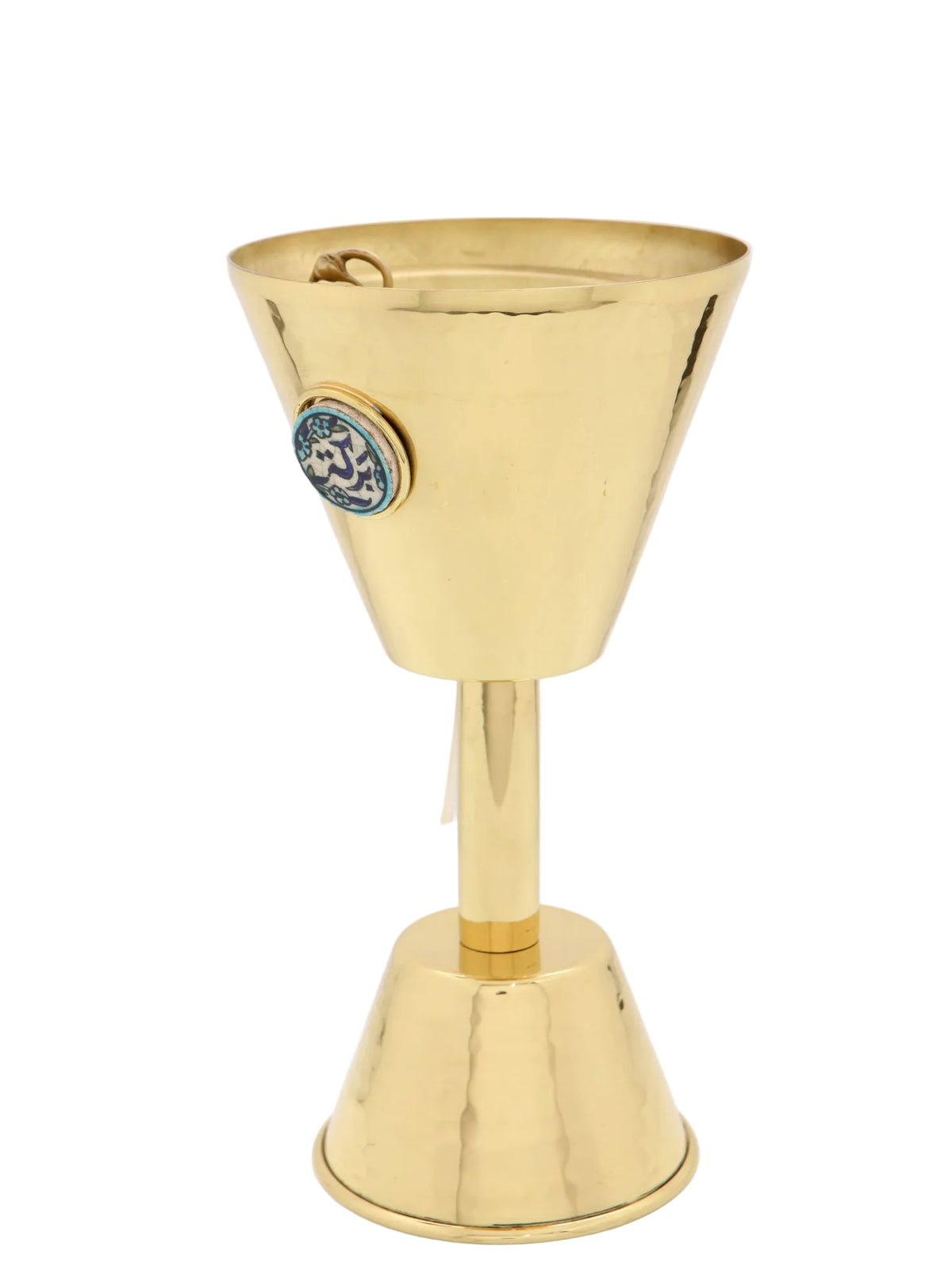 Mabkhara Hand Hammered Brass with Qishani (D15H28cm)