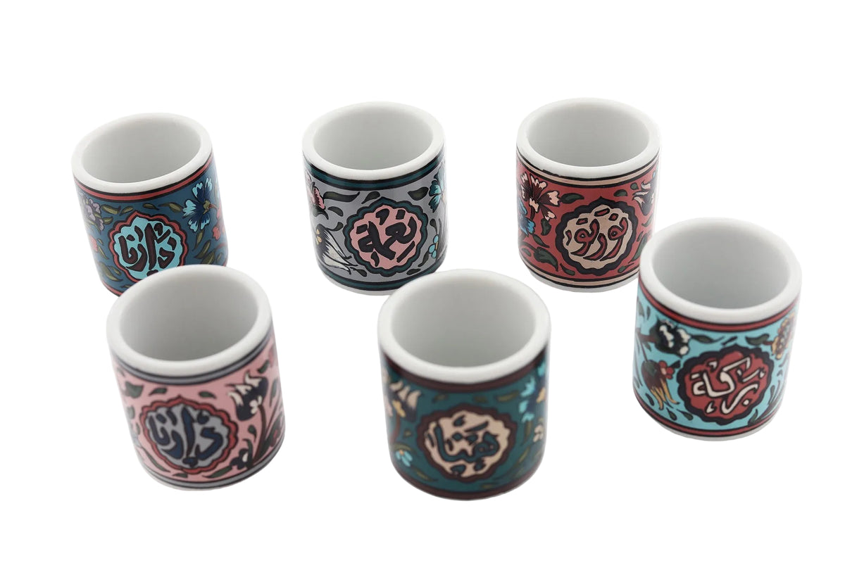 Small Hand Painted Cup (6 Pcs)