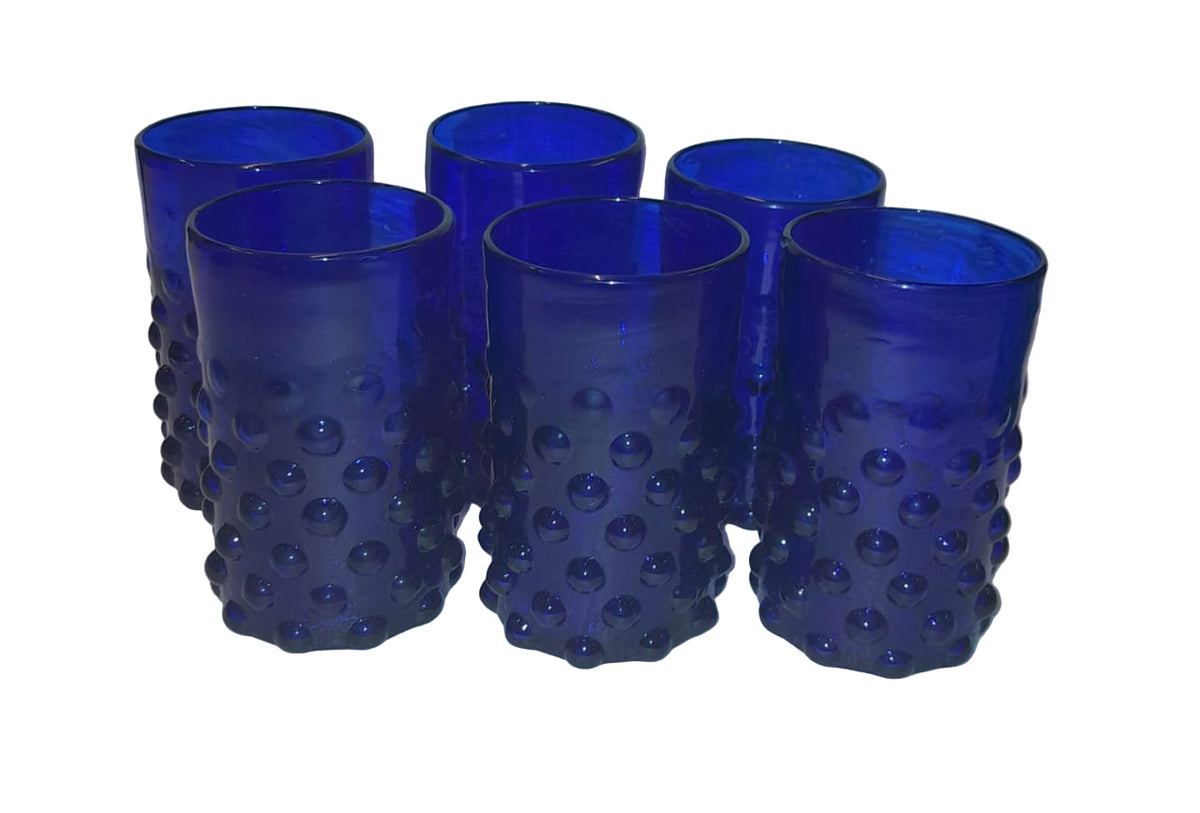 Hand Blown Hammered Glass (6 pcs)