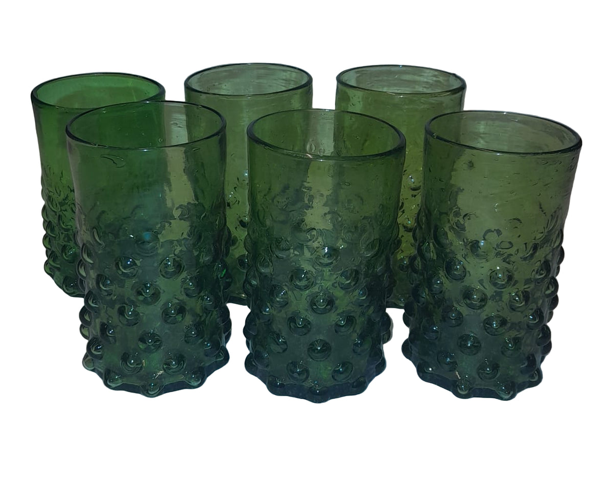 Hand Blown Hammered Glass (6 pcs)
