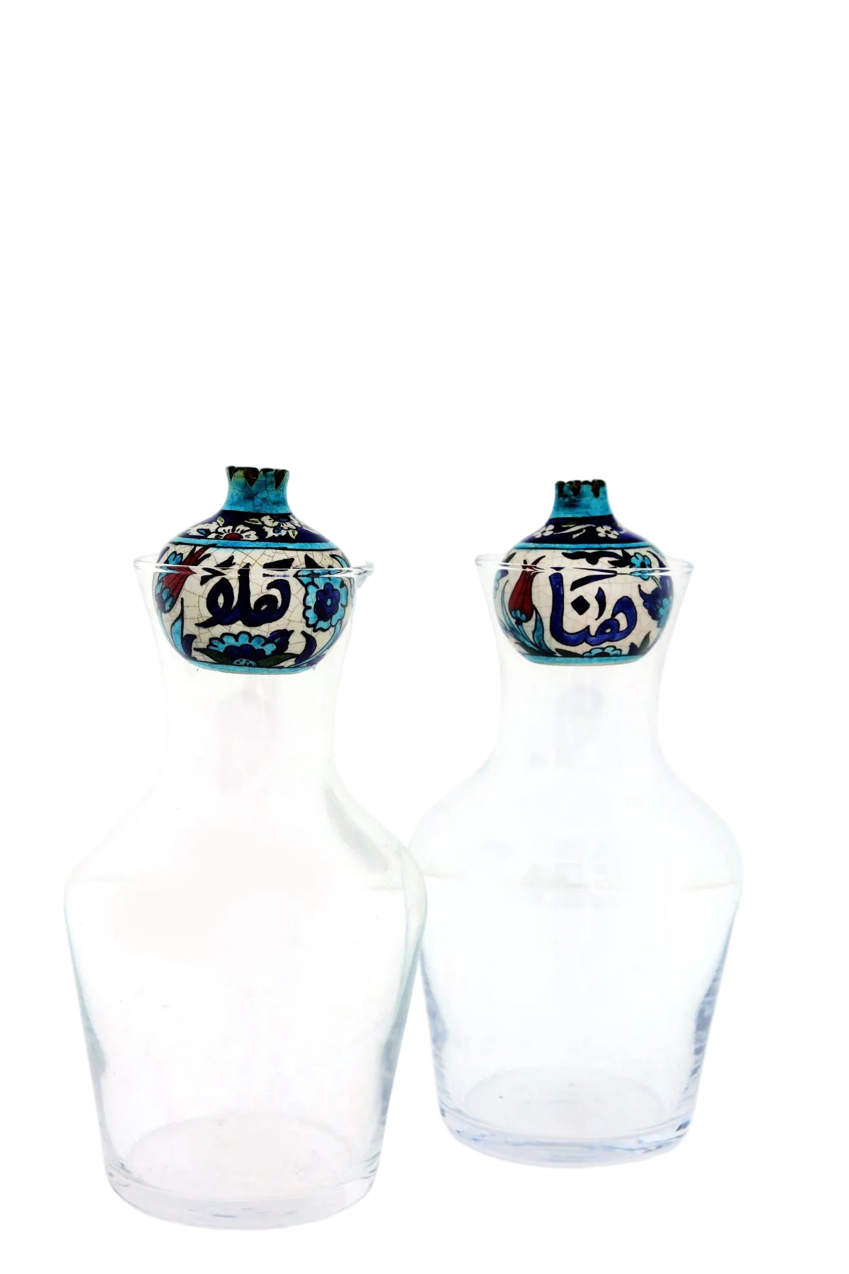 Set 2 pcs Caraffe (1 Liter) Big with Qishani Pomegrenade Cover