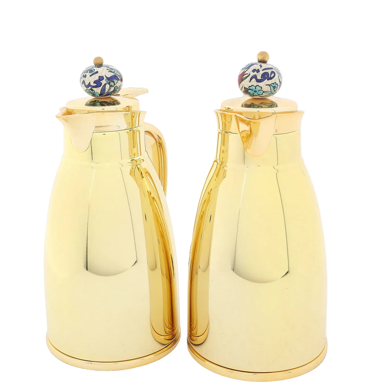 Set 2 Thermos Stainless Steel Gold (1 Liter) with Qishani