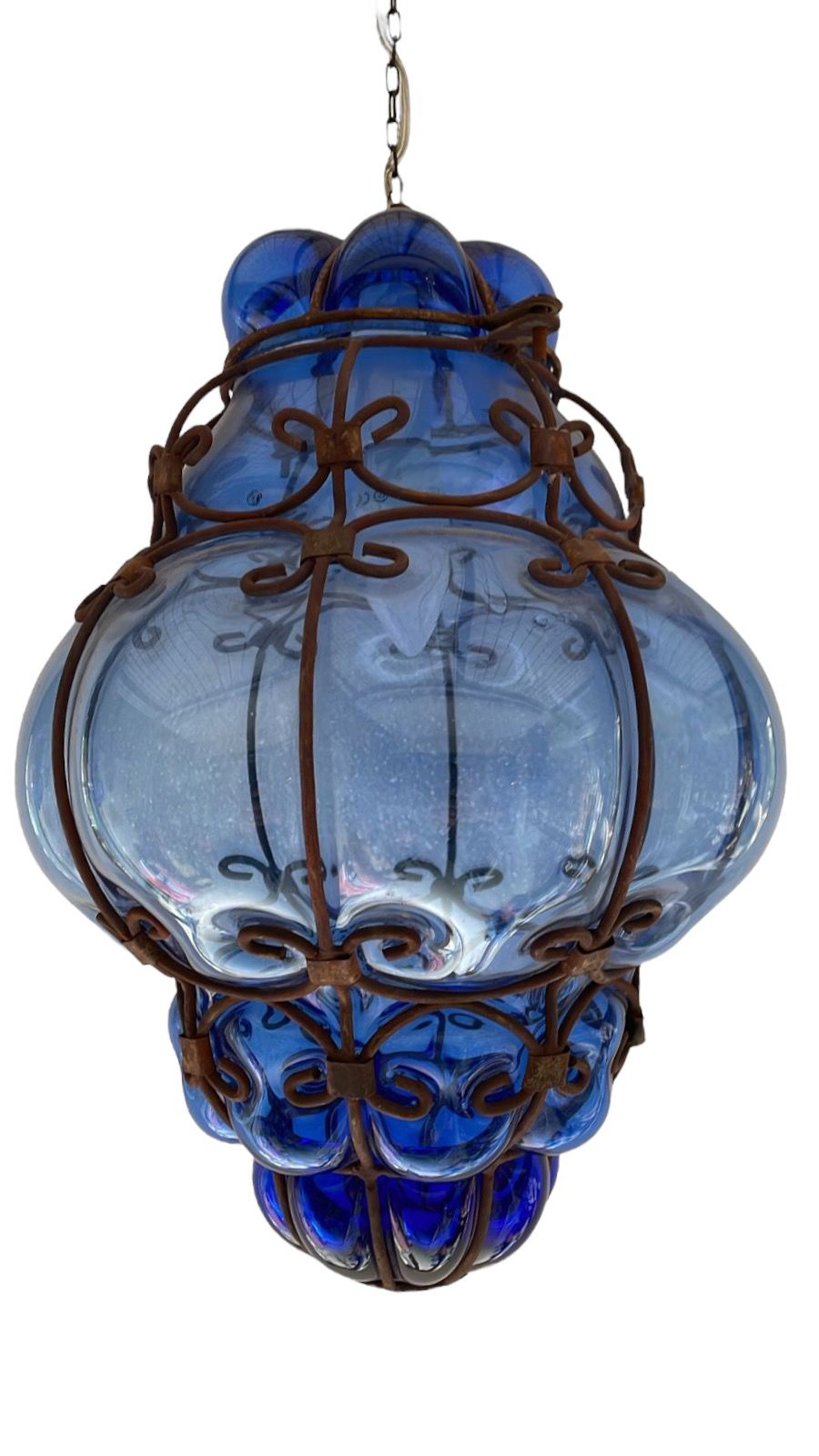 Lamp Hand Blown Glass With Metal (25*35cm)