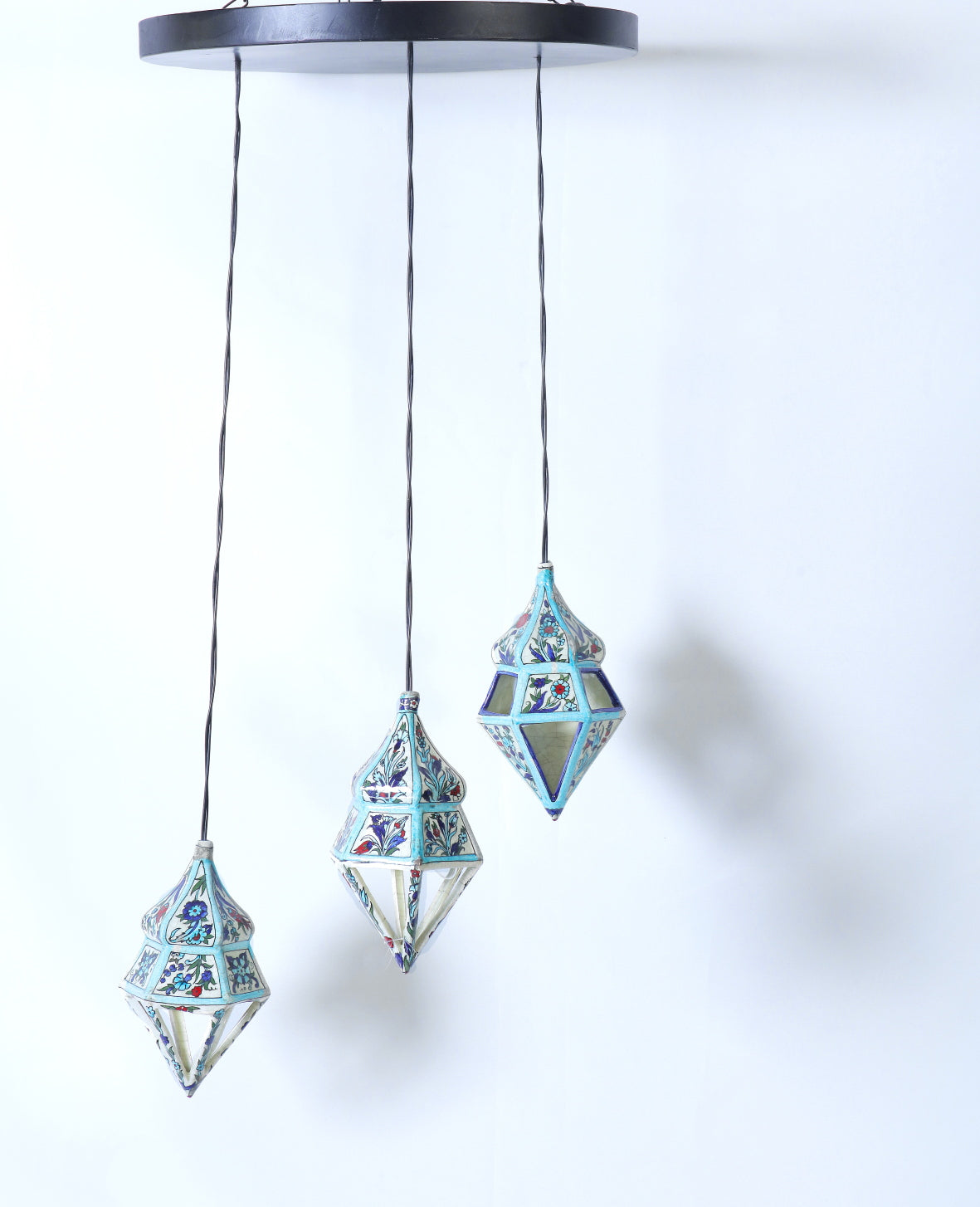 Chandelier with 3 Fanous Handmade Qishani