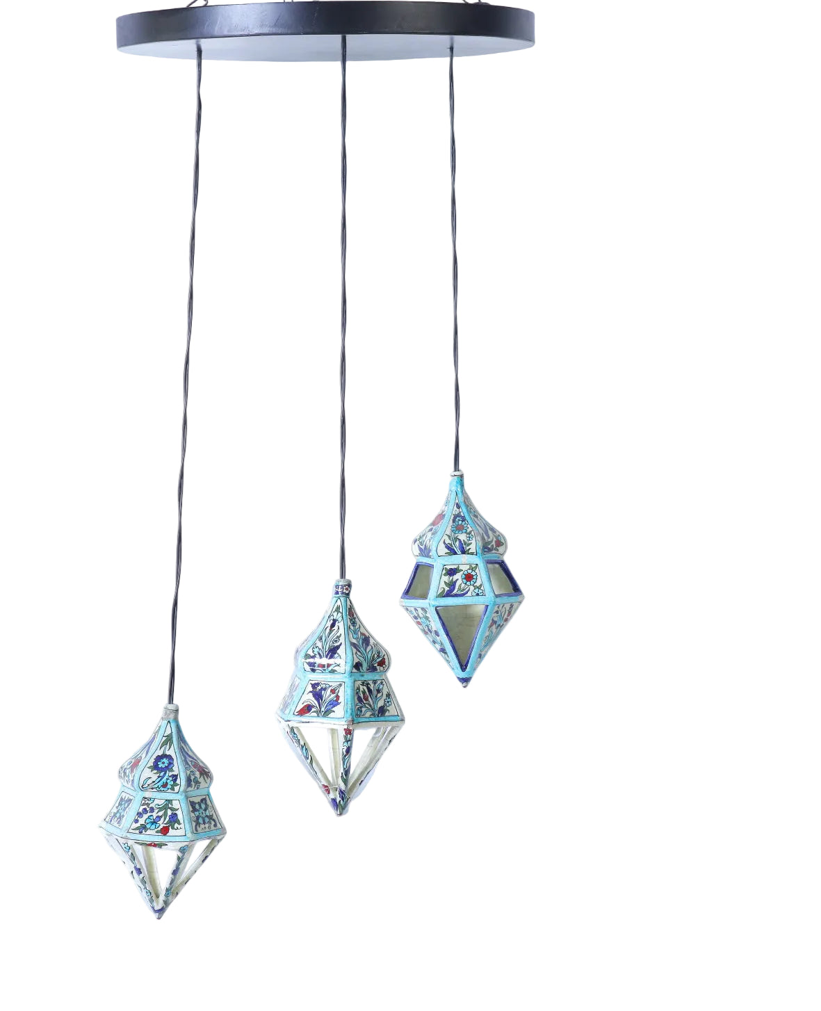 Chandelier with 3 Fanous Handmade Qishani
