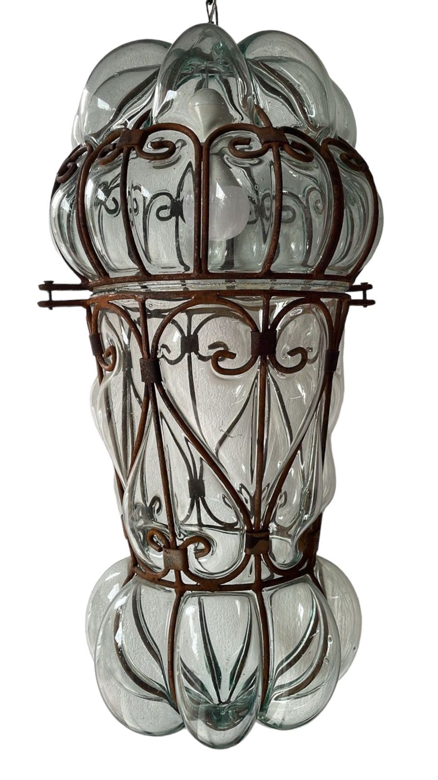 Lamp Hand Blown Glass With Metal (33*61cm)