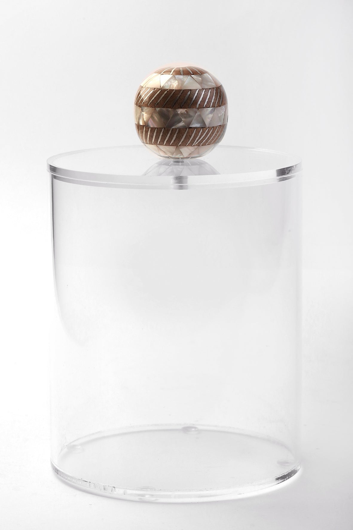 Box Handmade Plexi+ Handle Wood with Mother of Pearl