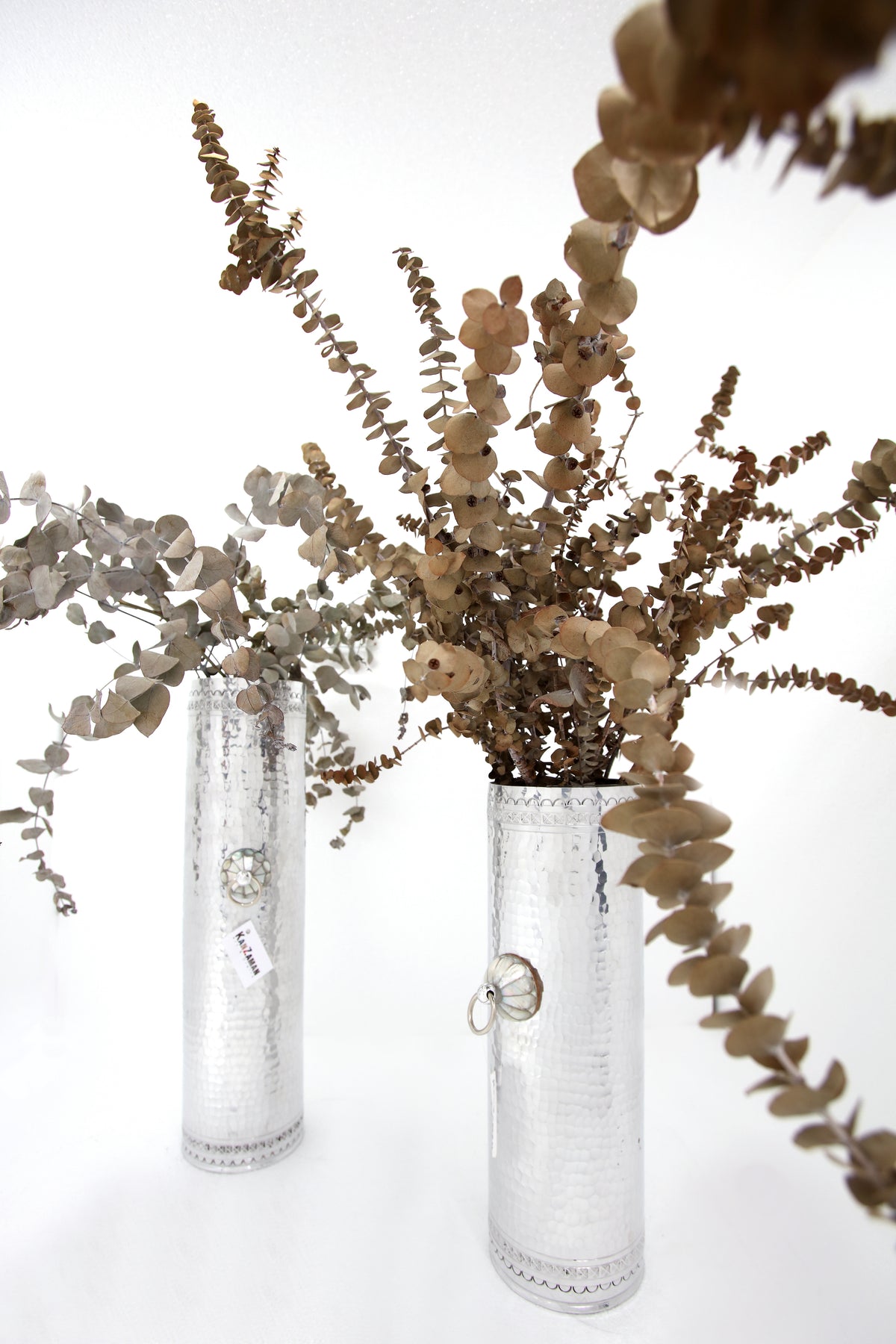 Vase Aluminium Hand Hammered with Sadaf