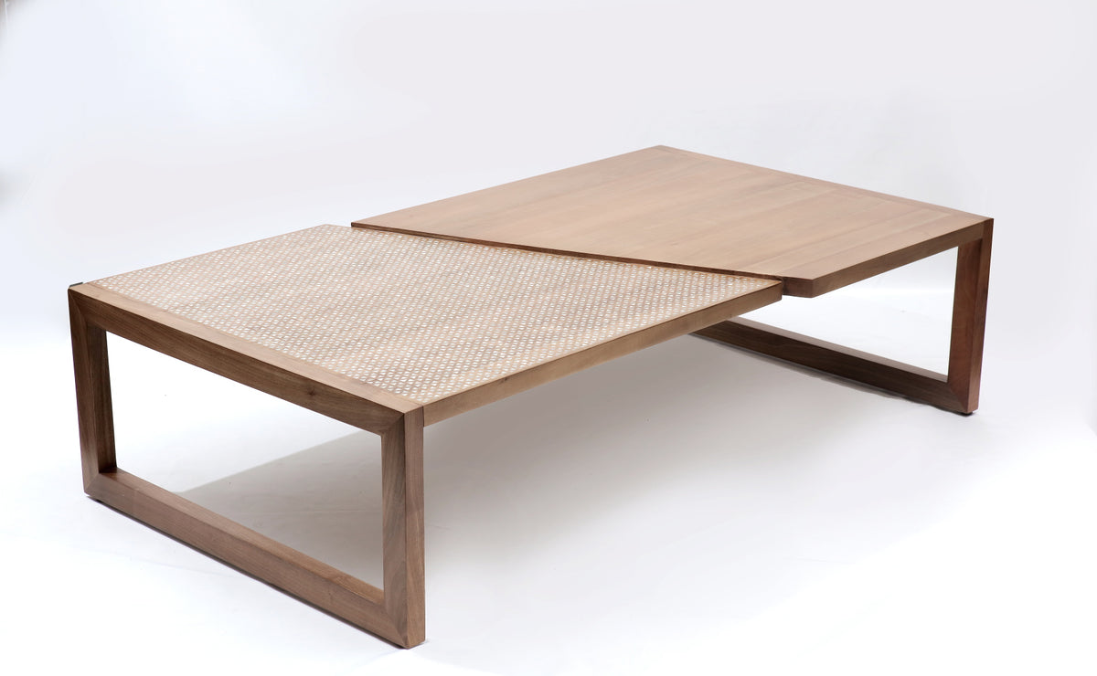 Shift Up Table Solid Walnut Wood With Inlay Seashell Mother Of Pearl