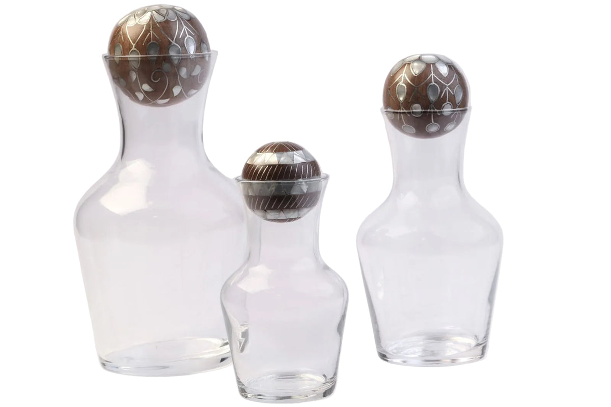 Handmade Carafe Glass with Sadaf