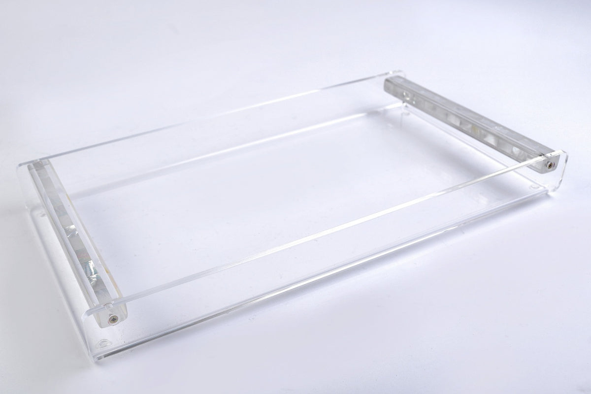 Tray Plexi Small With Handle Band Resine (43*23cm)