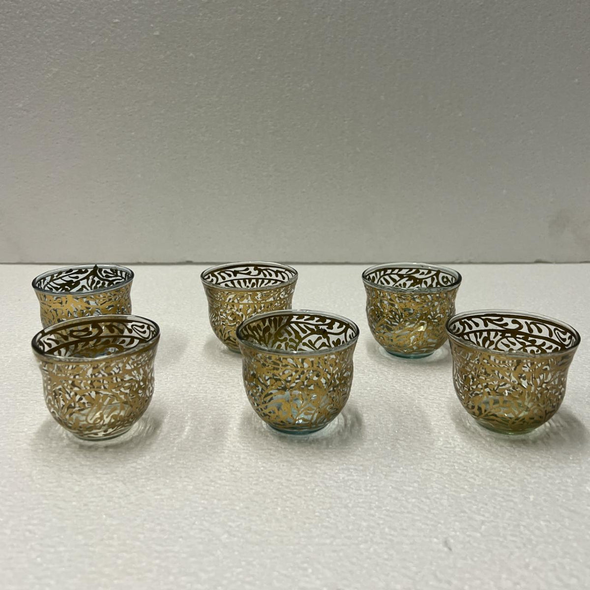 Hand Blown Hand Painted Arabic Coffee Cup (6pcs)-(D6H5cm)