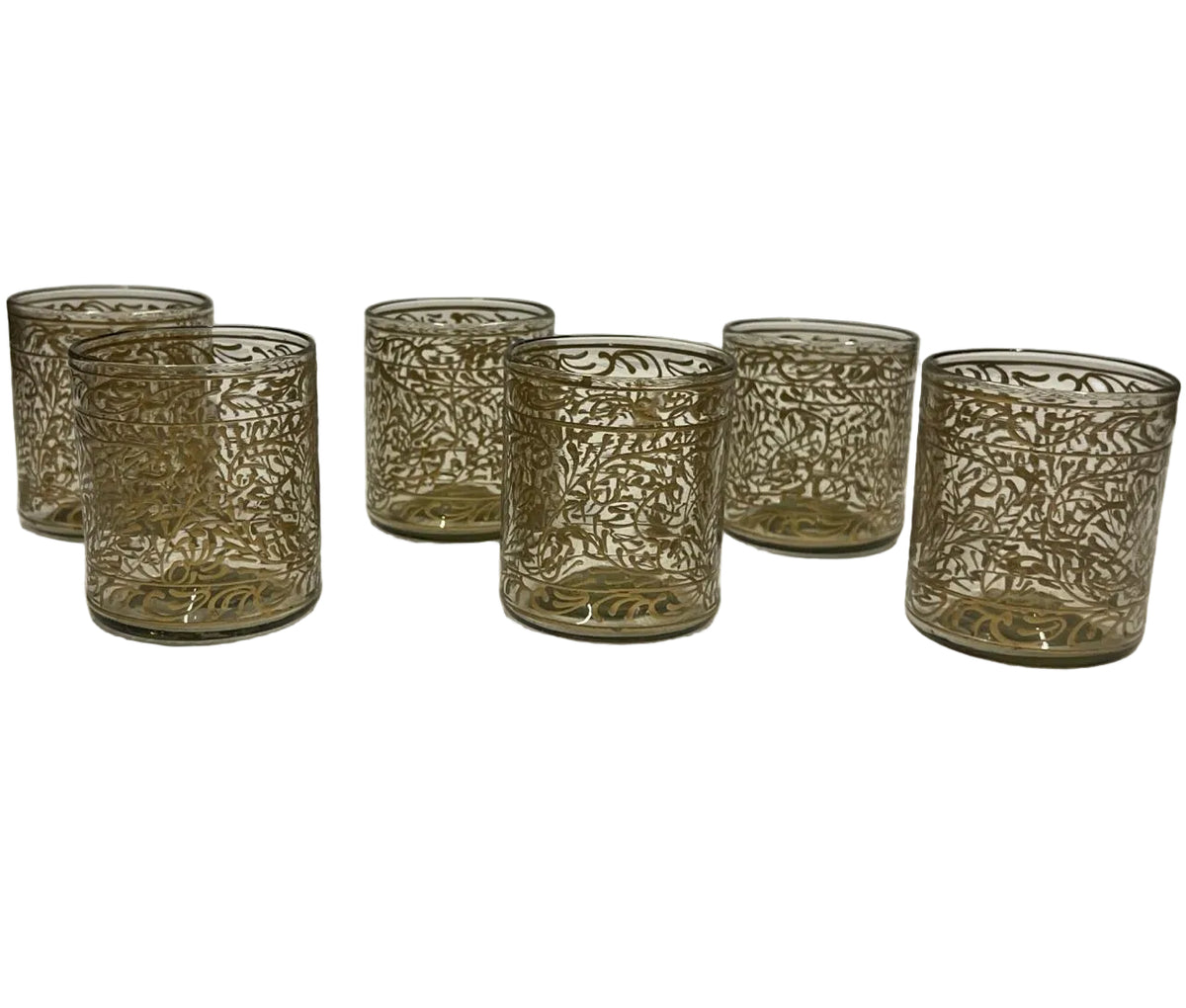Hand Blown Hand Painted Straight Glass (6pcs)-(D8H9cm)