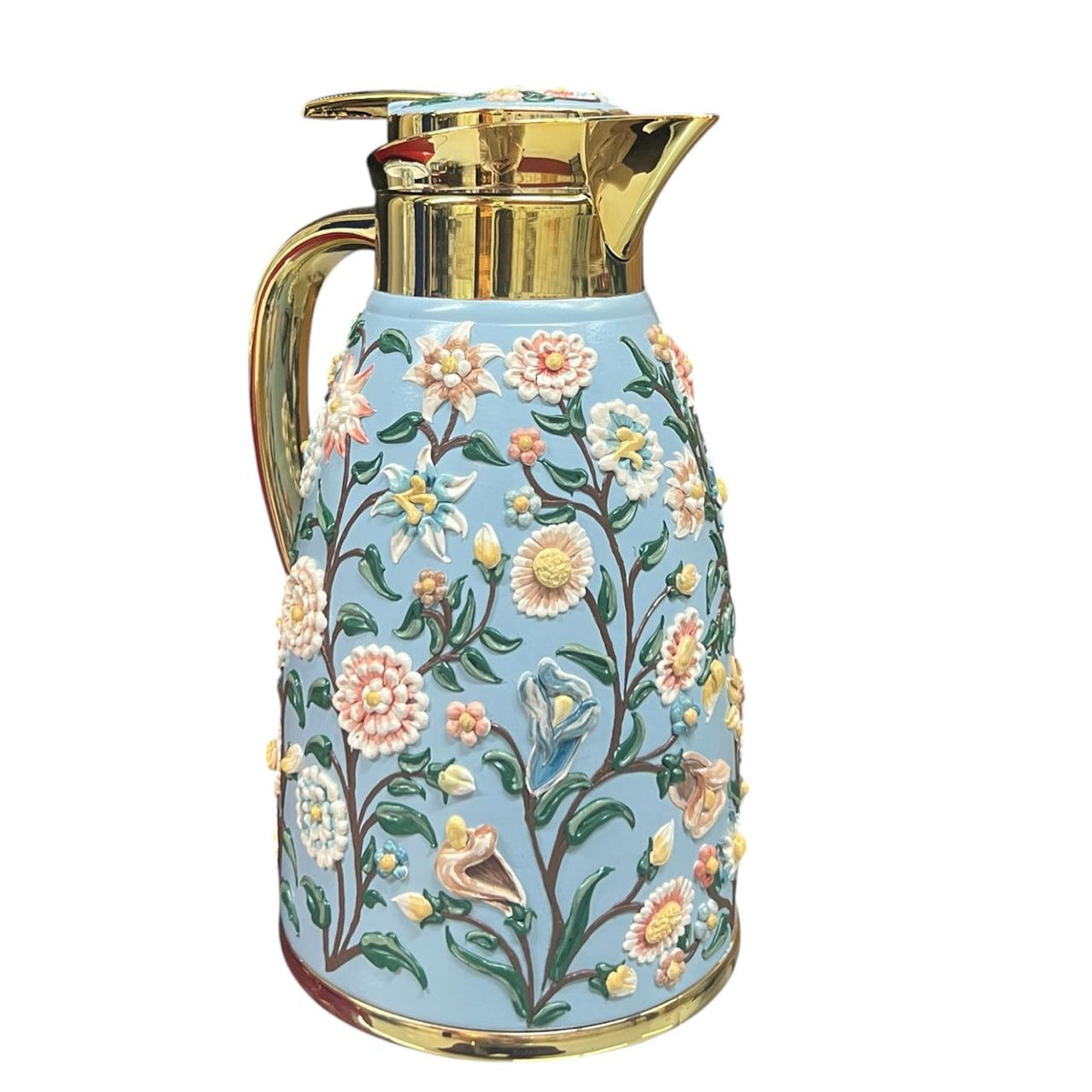 Thermos Stainless Steel Gold With Mina Flowers Multicolored (1L)/pc