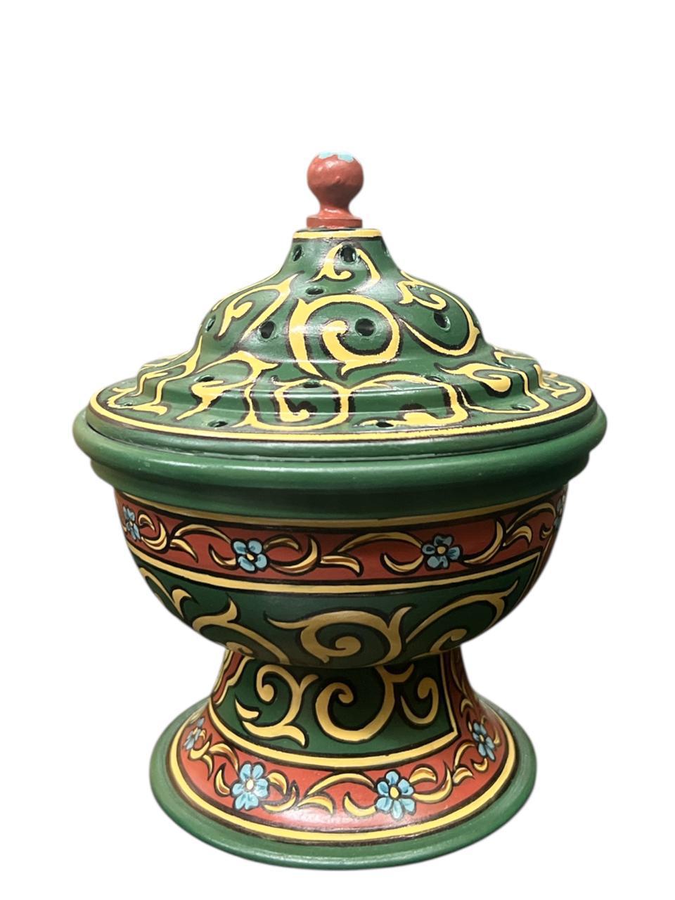 Mabkhara Hand Painted Arabesque with Cover