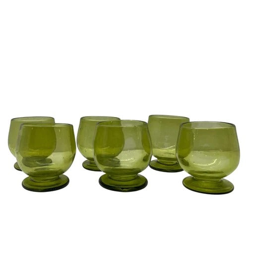 Hand Blown Glass with Base (6pcs)