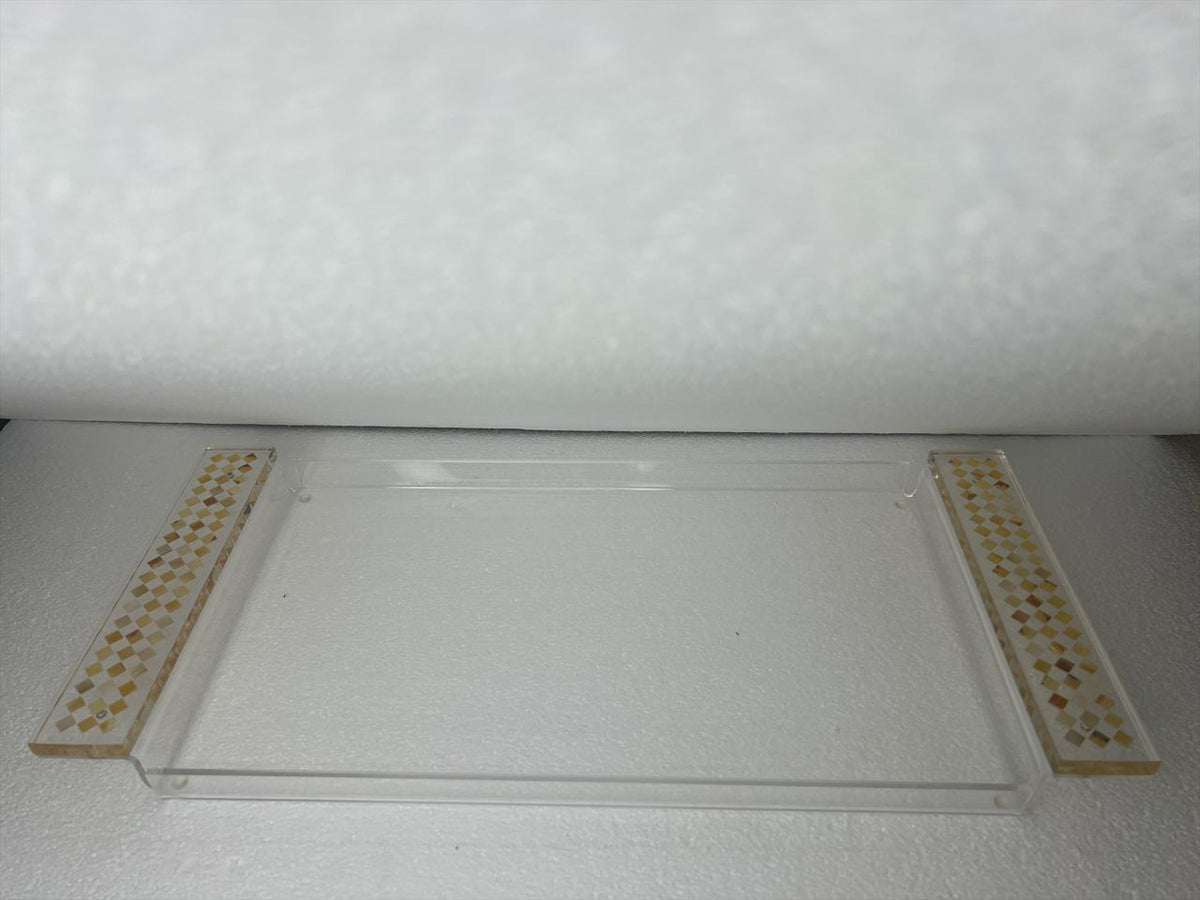 Tray Plexi With Handle Band Resine