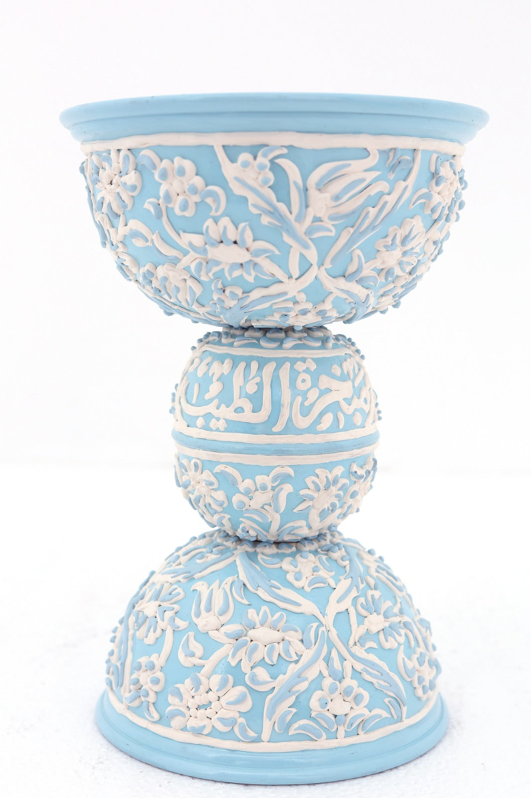 Mabkhara Hand Hammered Aluminum With White Enamels