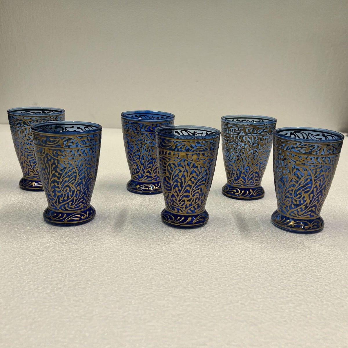 Hand Blown Hand Painted Conique Glass (6pcs)