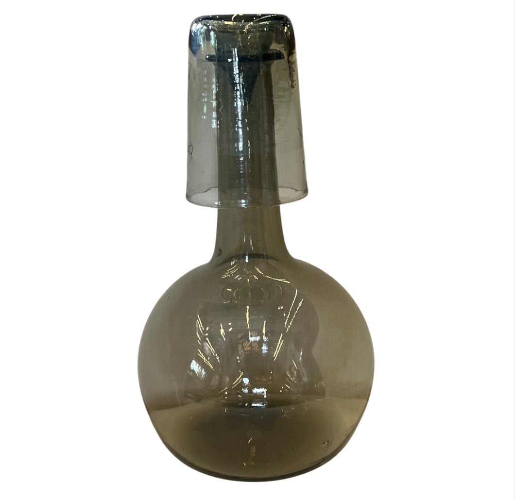 Hand Blown Glass Carafe with Cup