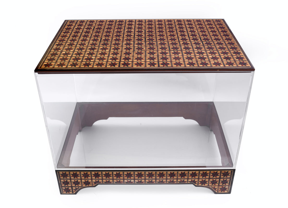 Box for Carpet Rug Natural Wood Marquetry Mosaic