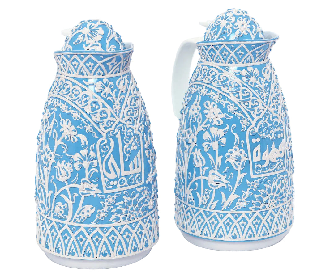 Thermos Hand Painted White Handmade Enamel 3D (1 Liters)/PC
