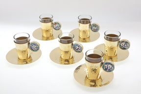 Tea Cup + Plate Handmade with Qishani (6pcs)