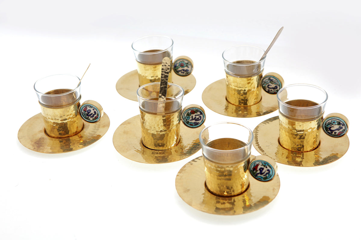 Cup +Saucer Handmade Qishani (6pcs)