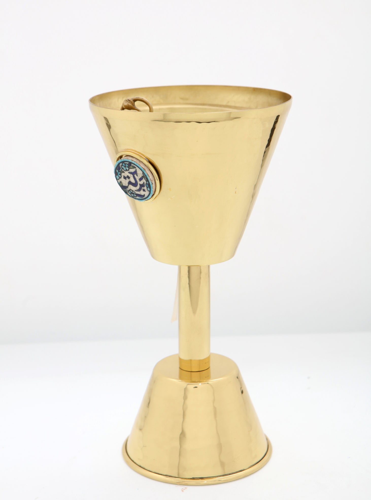 Mabkhara Hand Hammered Brass with Qishani (D15H28cm)