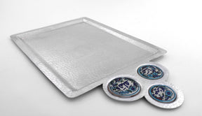 Tray Hand Hammered Aluminum with Qishani