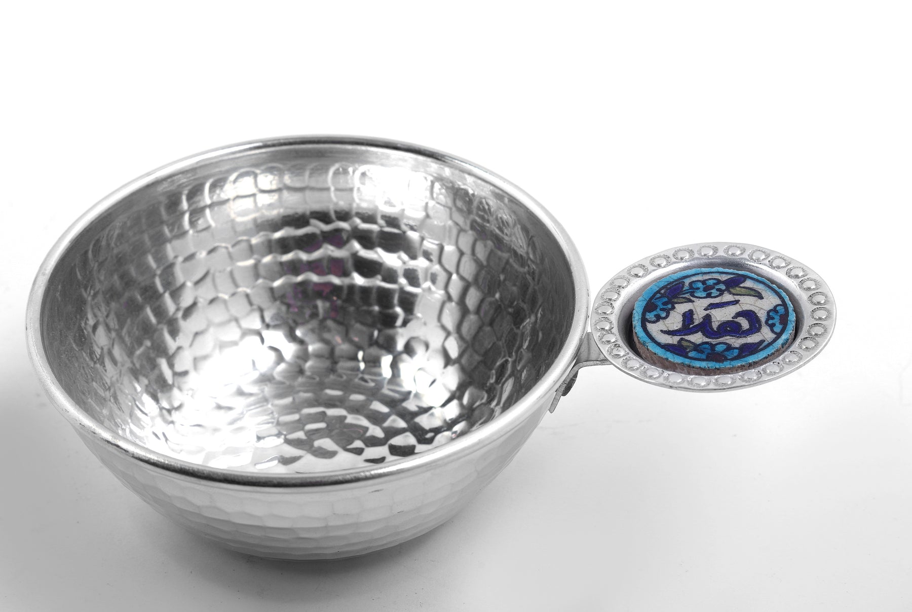 Bowl Hand Hammered Aluminum D12cm with Handmade Handle Qishani