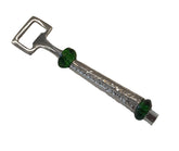 Bottle Opener Silver Plated Inlay Hand Blown Glass