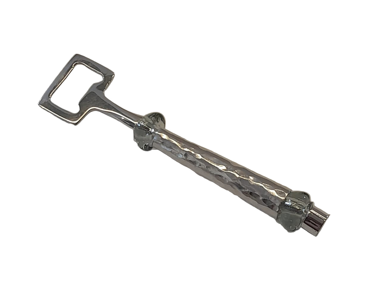 Bottle Opener Silver Plated Inlay Hand Blown Glass