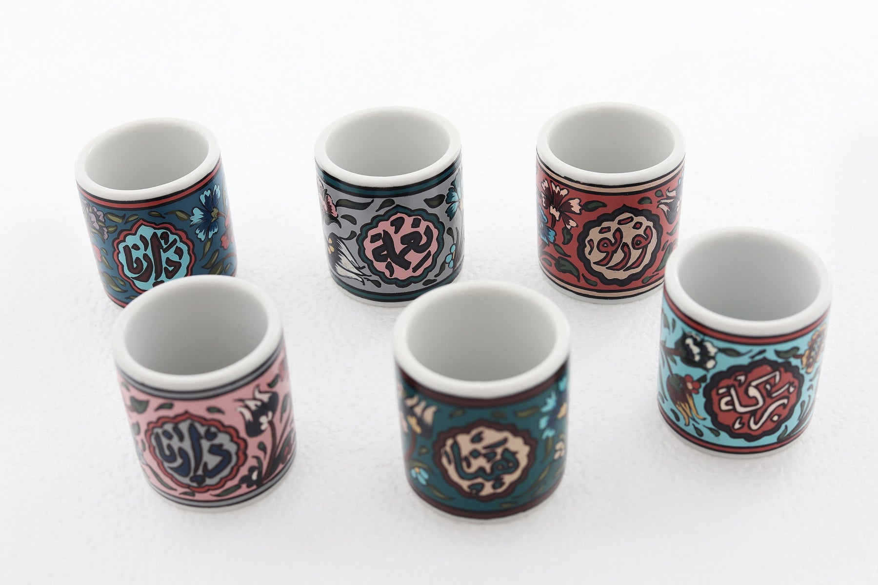Small Hand Painted Cup (6 Pcs)