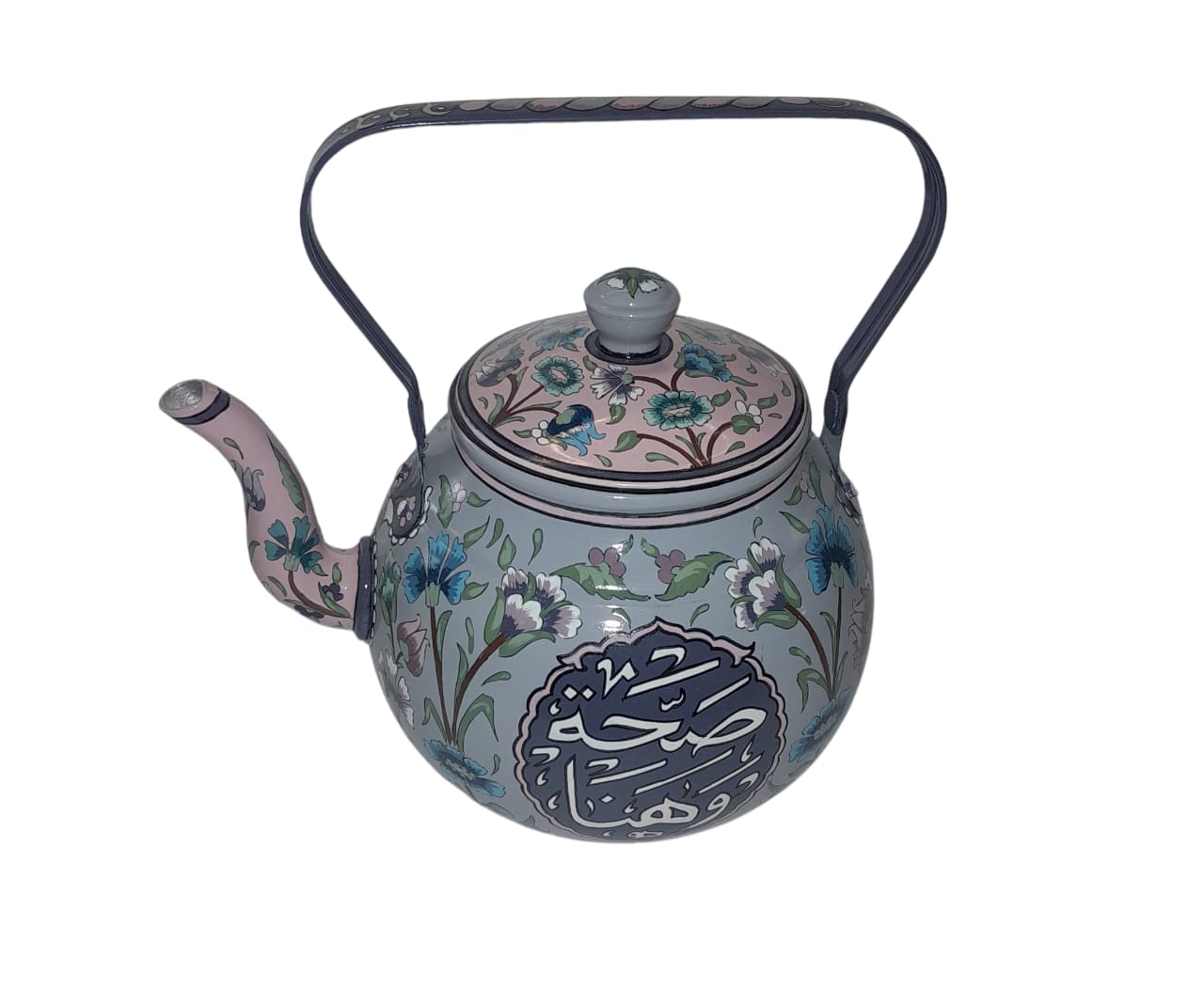 Tea Pot Hand Painted Aluminum -20 Cups