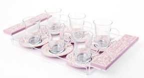 Tray Plexi with Handmade Enamels Handles