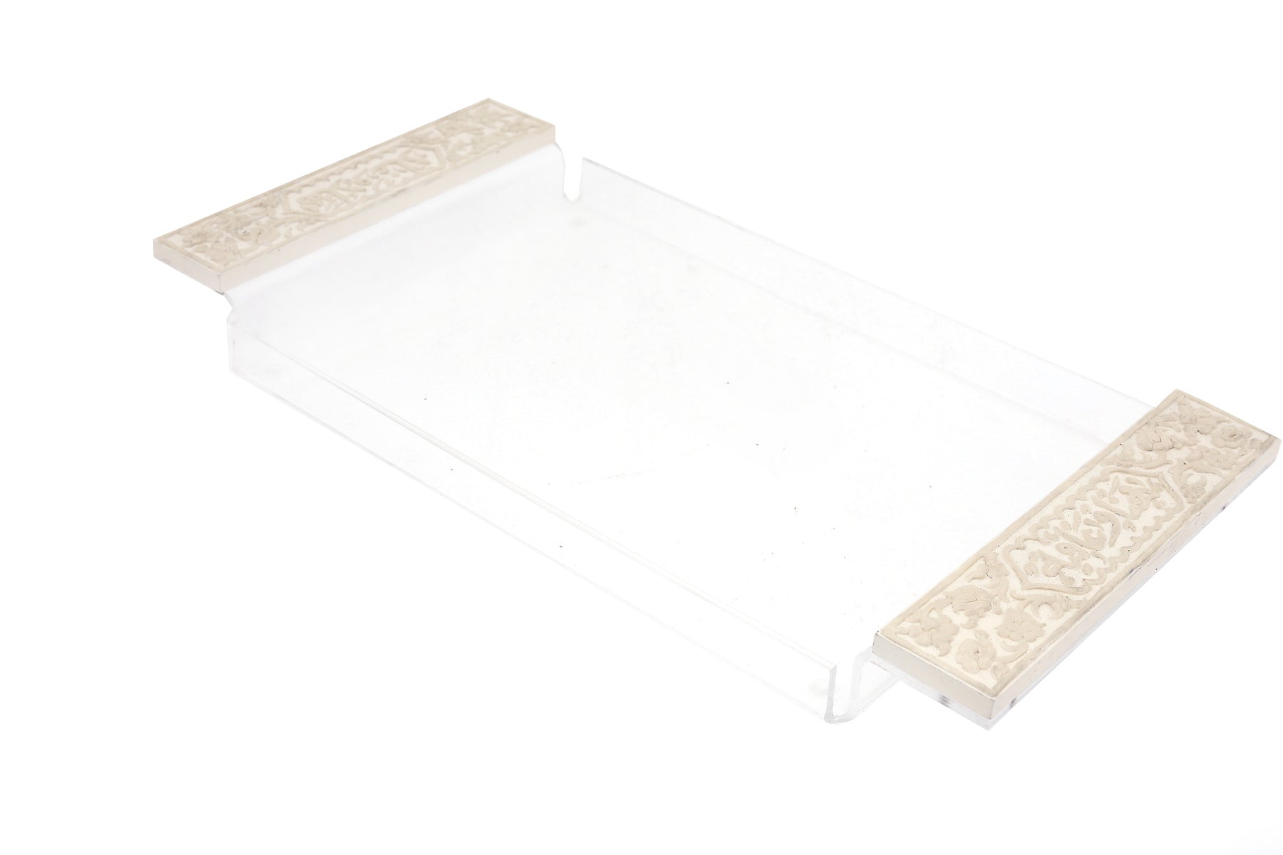 Tray Plexi with Handmade Enamels Handles