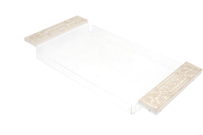 Tray Plexi with Handmade Enamels Handles