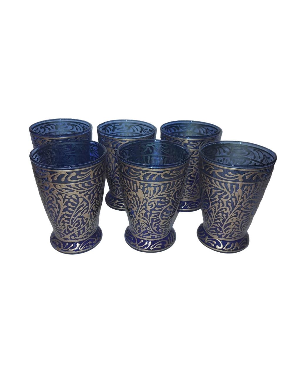 Hand Blown Hand Painted Conique Glass (6pcs)
