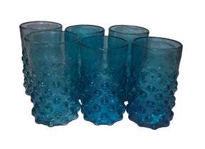Hand Blown Hammered  Glass (6 pcs)