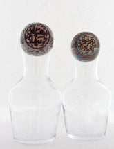 Set 2 Caraffe Glass with Hand Painted Ball (1 Liter)