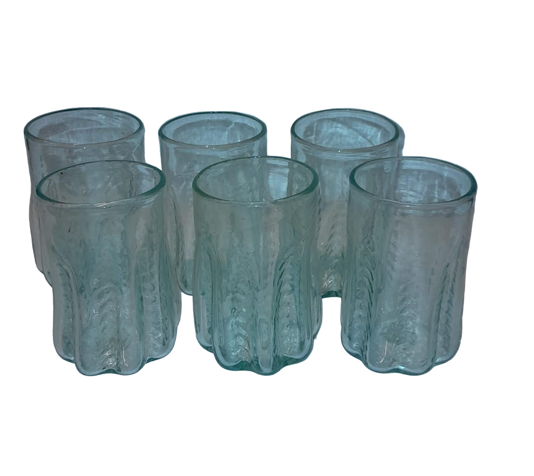 Hand Blown Glass Plain (6pcs)