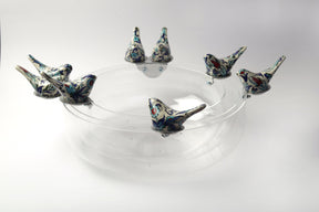 Salad Handmade Bowl Plexi with Birds Qishani