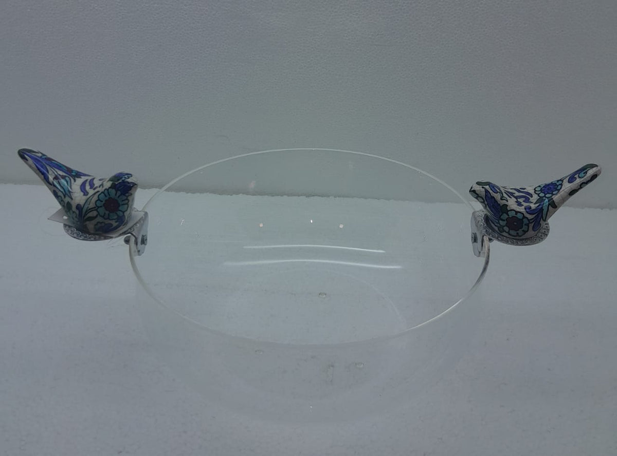 Salad Handmade Bowl Plexi with Birds Qishani