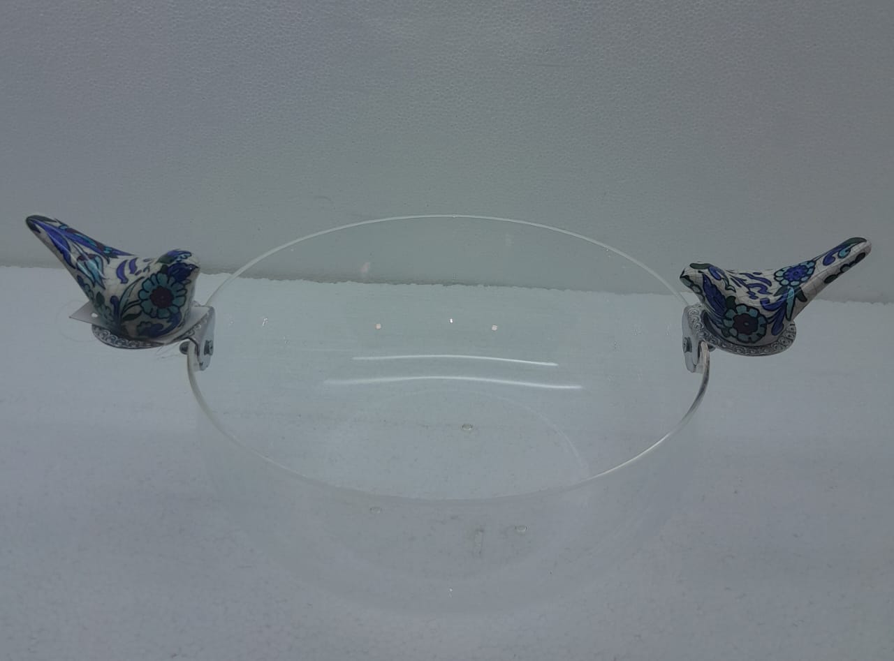 Salad Handmade Bowl Plexi with Birds Qishani