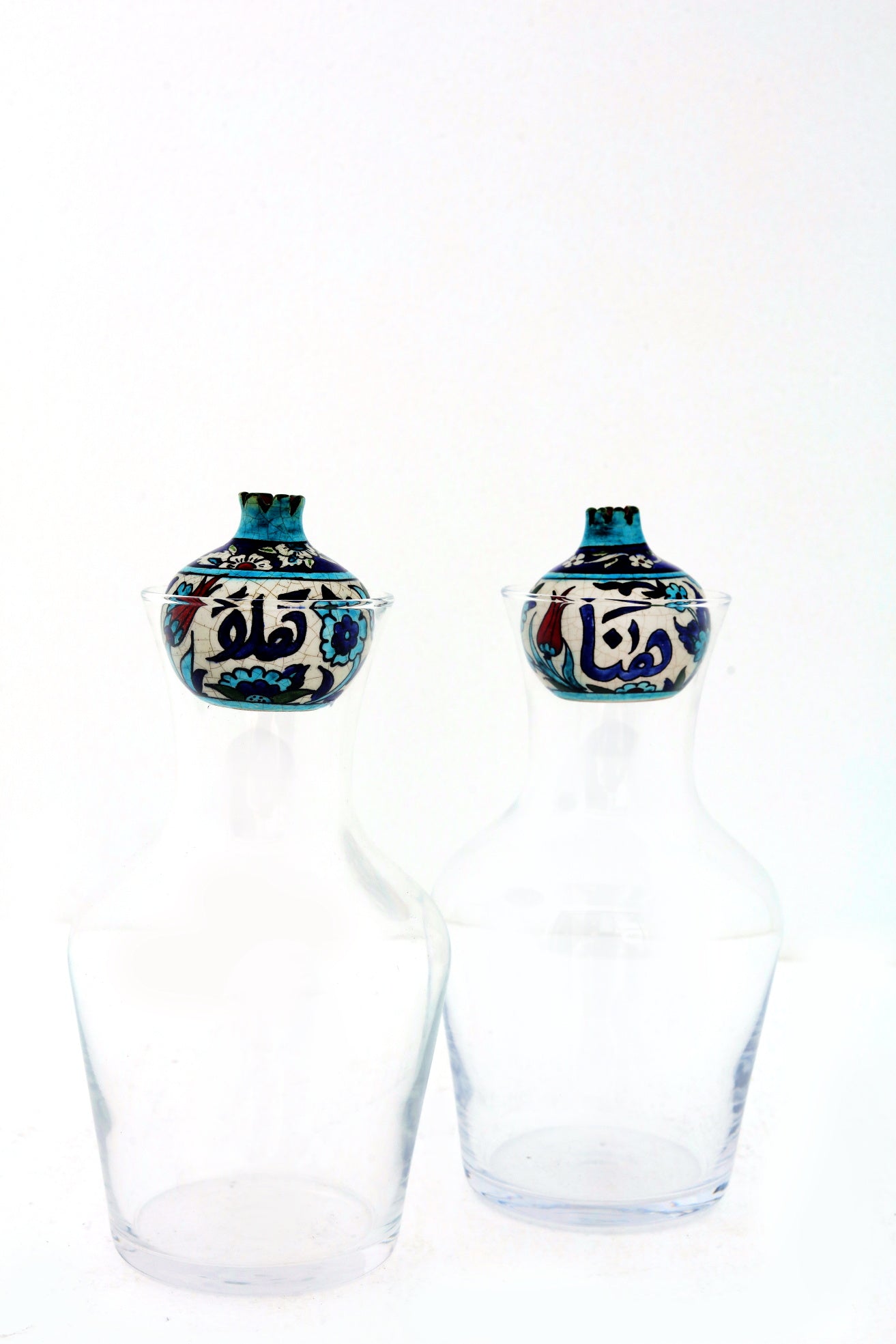 Set 2 pcs Caraffe (1 Liter) Big with Qishani  Pomegrenade Cover