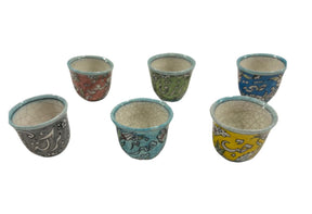 Arabic Coffee Cups Handmade Qishani (6pcs)
