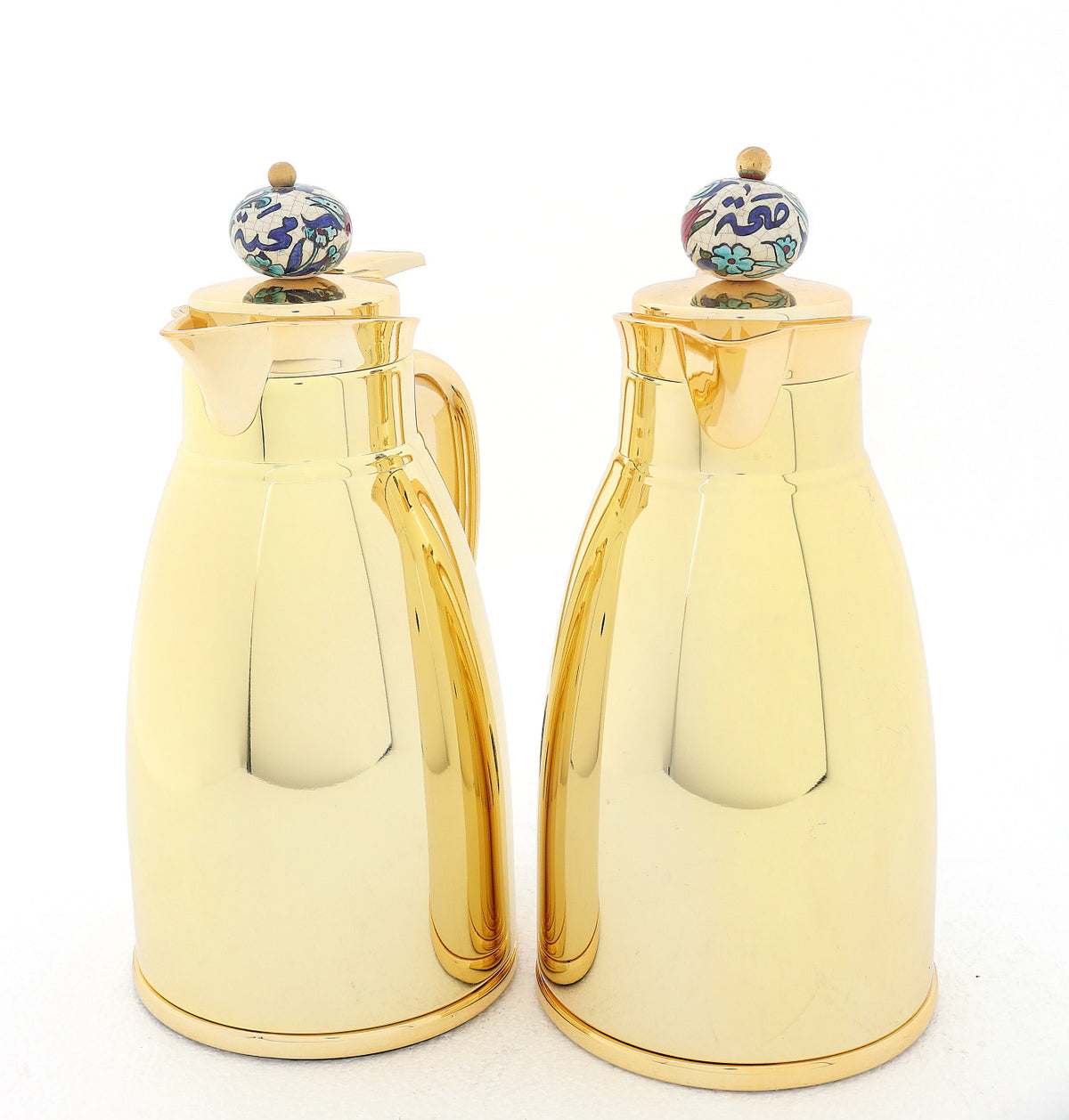 Set 2 Thermos Stainless Steel Gold (1 Liter) with Qishani