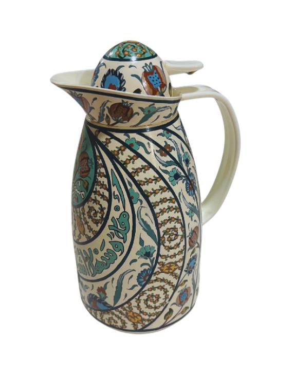 Thermos White Hand Painted Calligraphy (1Liters)/PCS