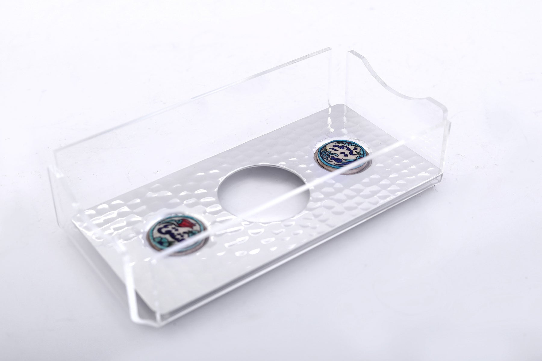 Tissue Box Plexi with Cover Hand Hammered with Qishani (D24.5W12.5H5cm)